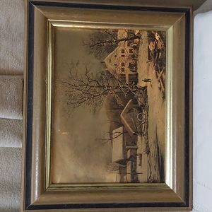 Currier and Ives 6 by 8 metalcraft etching